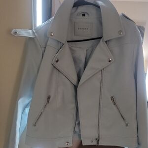 Women's Light Gray Biker Jacket